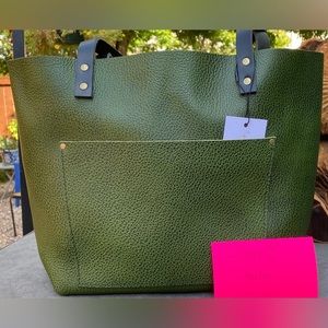 Portland Leather Goods Large classic unicorn 🦄 avocado tote